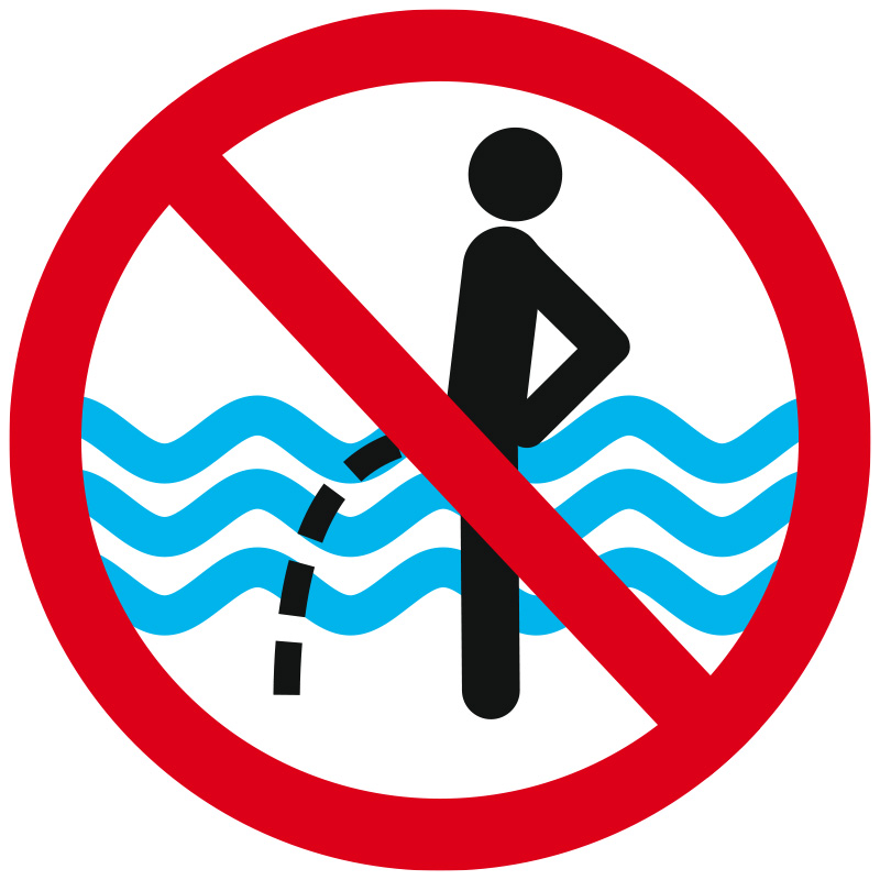 Interdiction d'uriner dans les bassins