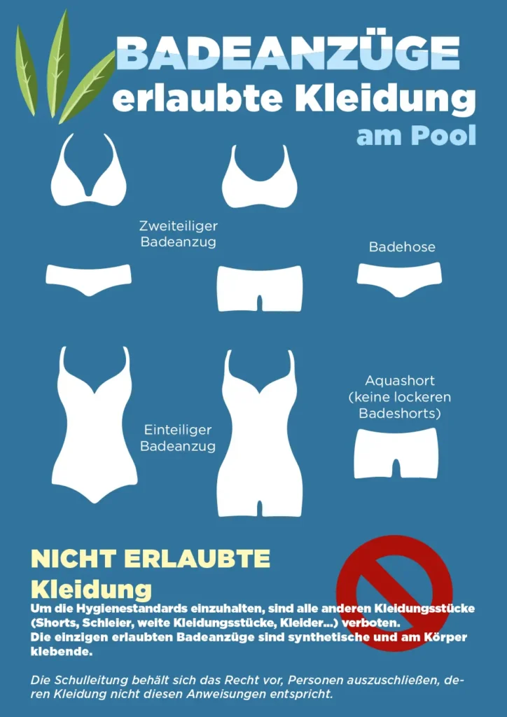 Schwimmbad Regeln